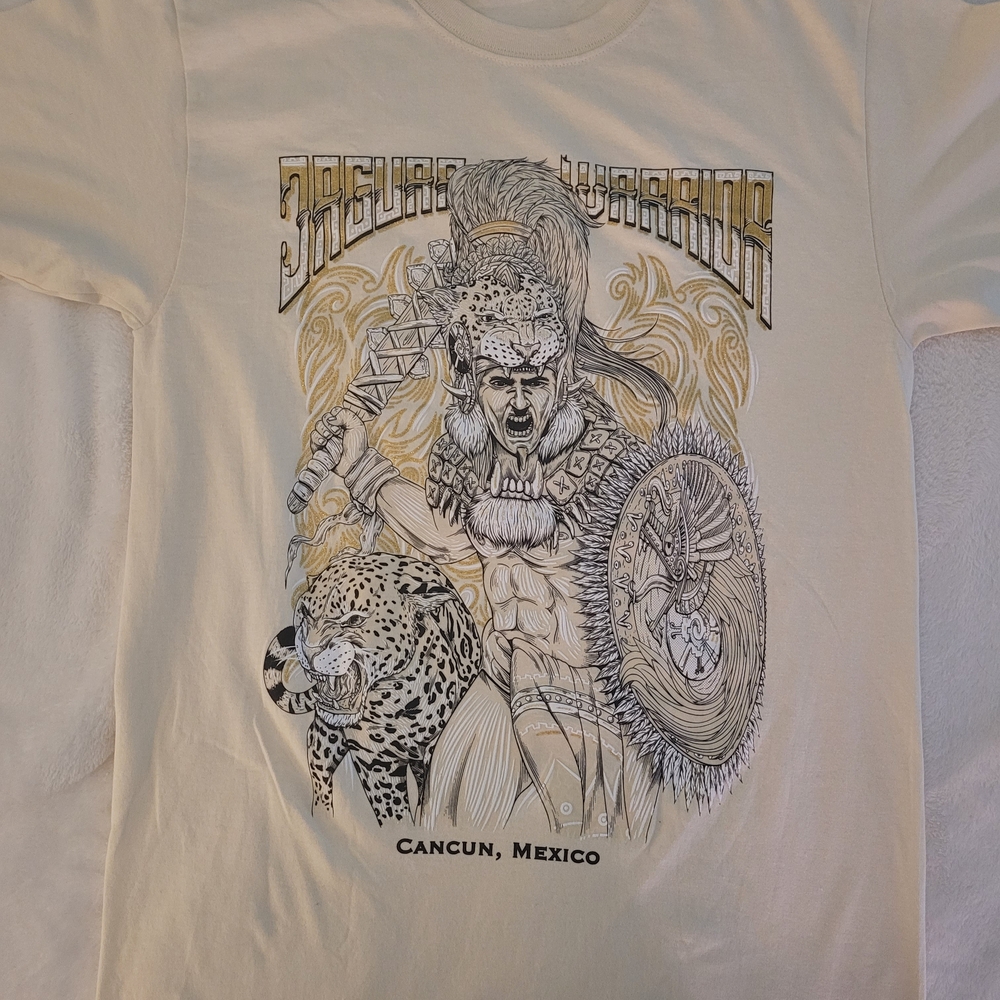 Cream and Black Short Sleeve Tees